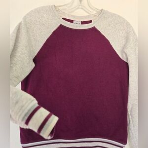 Athletic Works | Girls size 14 | Sparklr Collar-Maroon and Gray Sweatshirt